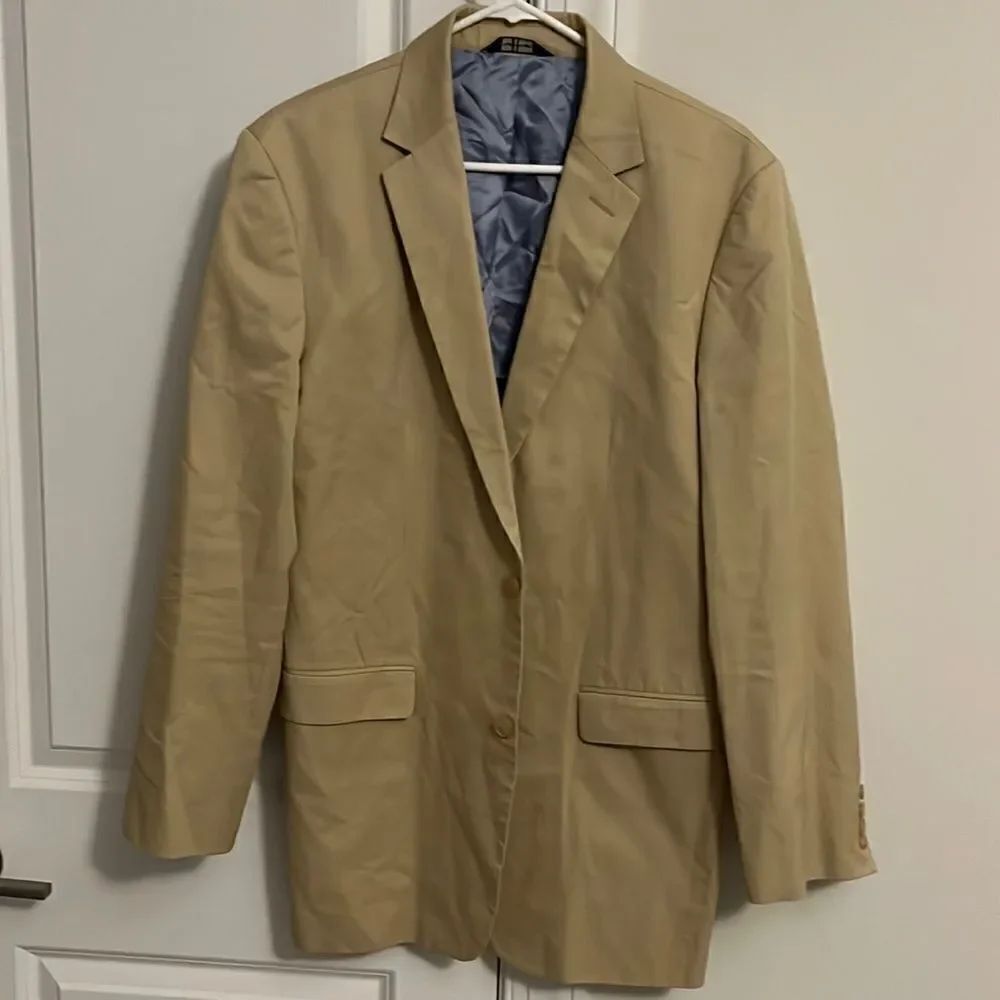 J. Crew 2 button narrow lapel cotton summer tan beige sportcoat Jacket Blazer